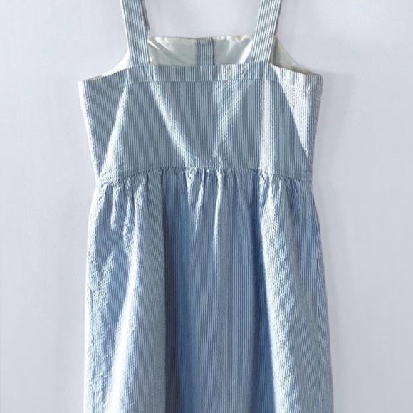 J. Crew Striped Seersucker Button Front Dress - Picture 3 of 6